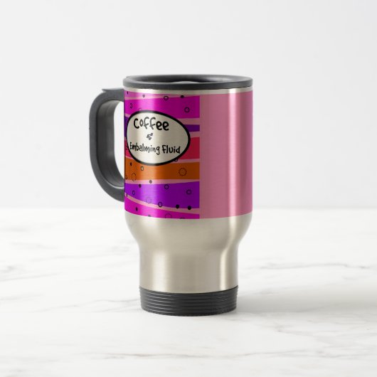Funny Mortician Travel Mug Reisbeker (Voorkant links)
