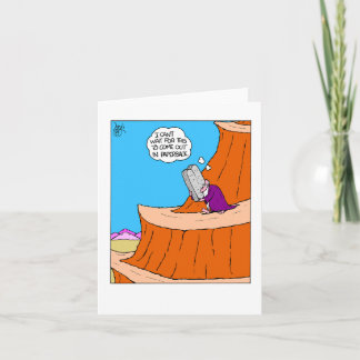 Funny Moses Ten Commandments Blank Greeting card Kaart