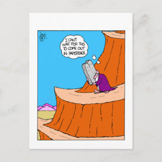 Funny Moses Ten Commandments Postcard Briefkaart