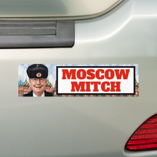 Funny Moskou Mitch Bumpersticker (Op auto)