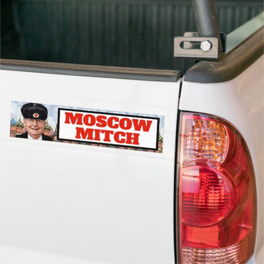 Funny Moskou Mitch Bumpersticker (Op Truck)