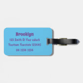 Funny mossel die cartoon illustreren bagagelabel (Achterkant horizontaal)