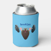 Funny mossel die cartoon illustreren blikjeskoeler (Blikje Voorkant)