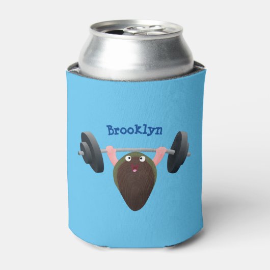 Funny mossel die cartoon illustreren blikjeskoeler (Blikje Voorkant)