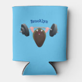 Funny mossel die cartoon illustreren blikjeskoeler (Voorkant)