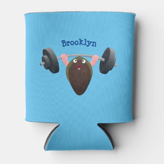 Funny mossel die cartoon illustreren blikjeskoeler (Voorkant)