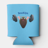 Funny mossel die cartoon illustreren blikjeskoeler (Achterkant)