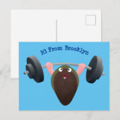 Funny mossel die cartoon illustreren briefkaart (Voorkant / Achterkant)