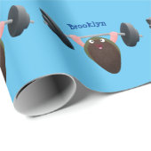 Funny mossel die cartoon illustreren cadeaupapier (Rol Hoek)