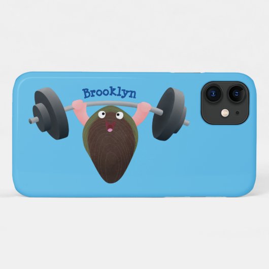 Funny mossel die cartoon illustreren Case-Mate iPhone case (Achterkant (horizontaal))