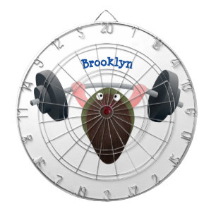 Funny mossel die cartoon illustreren dartbord