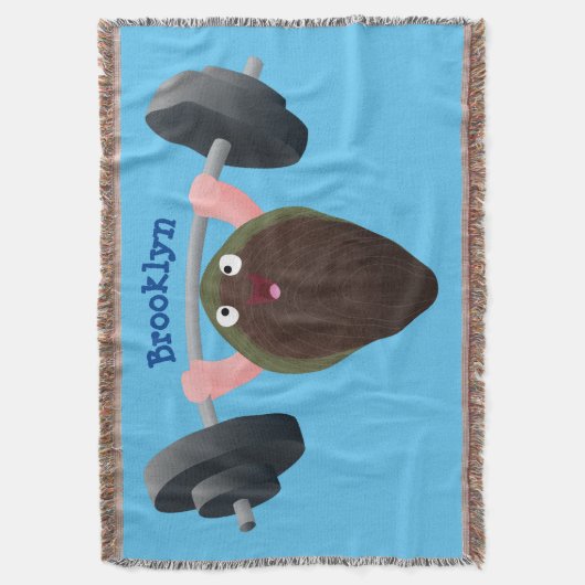 Funny mossel die cartoon illustreren deken (Voorkant Verticaal)