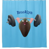 Funny mossel die cartoon illustreren douchegordijn (Voorkant)