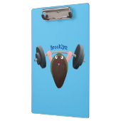 Funny mossel die cartoon illustreren klembord (Links)