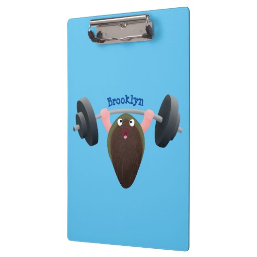 Funny mossel die cartoon illustreren klembord (Links)