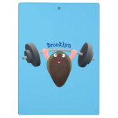 Funny mossel die cartoon illustreren klembord (Achterkant)