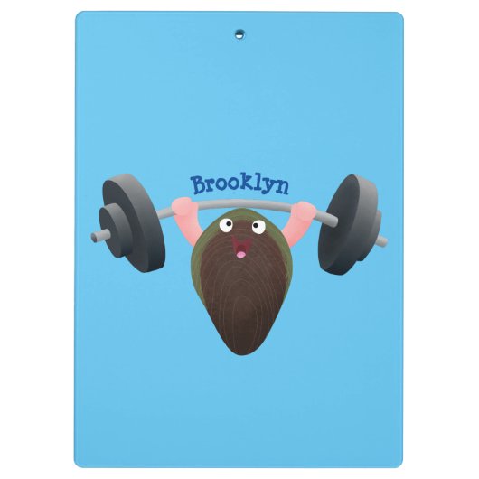 Funny mossel die cartoon illustreren klembord (Achterkant)