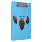 Funny mossel die cartoon illustreren klembord (Rechts)