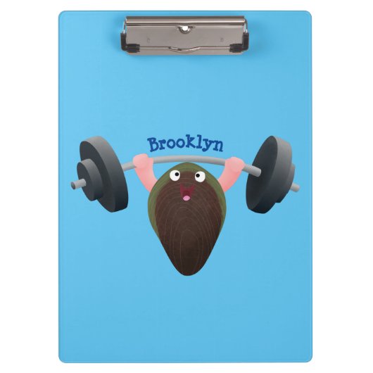 Funny mossel die cartoon illustreren klembord (Voorkant)