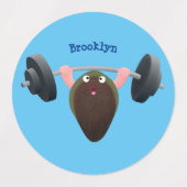 Funny mossel die cartoon illustreren labels (Design 2)