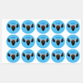 Funny mossel die cartoon illustreren labels (Vel)