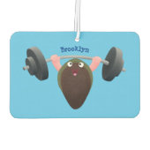 Funny mossel die cartoon illustreren luchtverfrisser (Achterkant)