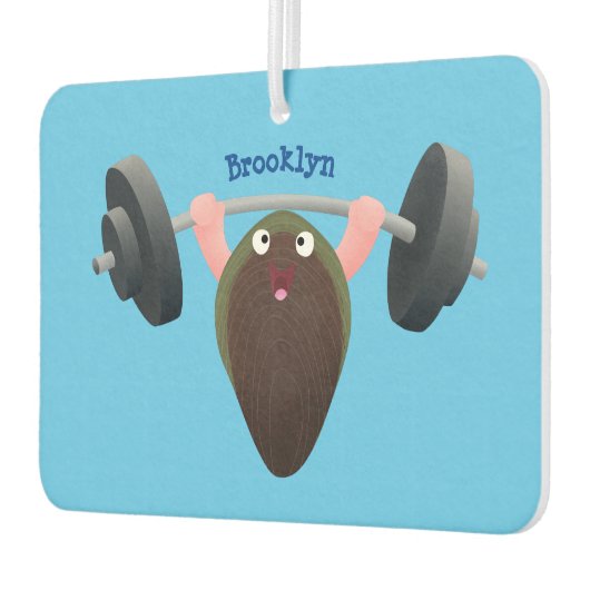 Funny mossel die cartoon illustreren luchtverfrisser (Links)