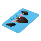 Funny mossel die cartoon illustreren magneet (Linkerzijde)