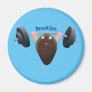 Funny mossel die cartoon illustreren magneet