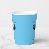 Funny mossel die cartoon illustreren papieren bekers (Links)