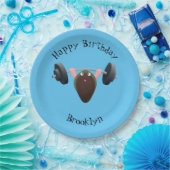 Funny mossel die cartoon illustreren papieren bordje (Feest)