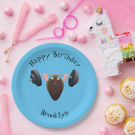 Funny mossel die cartoon illustreren papieren bordje (Feest)