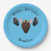 Funny mossel die cartoon illustreren papieren bordje (Voorkant)