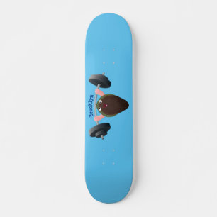 Funny mossel die cartoon illustreren persoonlijk skateboard