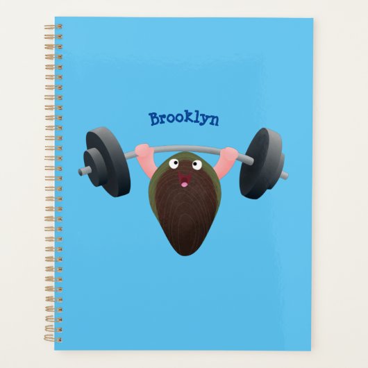 Funny mossel die cartoon illustreren planner (Voorkant)