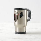 Funny mossel die cartoon illustreren reisbeker (Voorkant rechts)