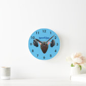 Funny mossel die cartoon illustreren  ronde klok (Huis)