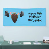 Funny mossel die cartoon illustreren spandoek (Beurs)