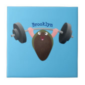 Funny mossel die cartoon illustreren tegeltje (Voorkant)