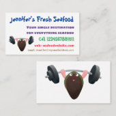 Funny mossel die cartoon illustreren visitekaartje (Voorkant / Achterkant)