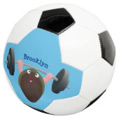 Funny mossel die cartoon illustreren voetbal (Drie kwart)