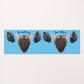 Funny mossel die cartoon illustreren yogamat (Achterkant (horizontaal))