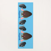 Funny mossel die cartoon illustreren yogamat (Achterkant)