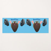 Funny mossel die cartoon illustreren yogamat (Voorkant (horizontaal))