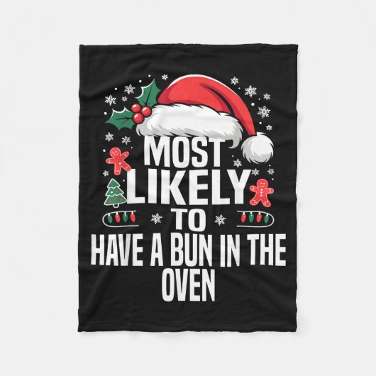Funny Most Likely To Christmas Family Pajama Match Fleece Deken (Voorkant)