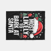 Funny Most Likely To Christmas Family Pajama Match Fleece Deken (Voorkant (Horizontaal))