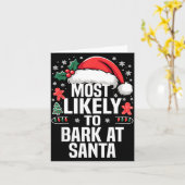 Funny Most Likely To Christmas Family Pajama Match Kaart (Gele Bloem)