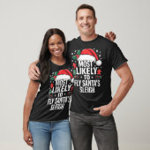 Funny Most Likely To Christmas Family Pajama Match T-shirt (Unisex)