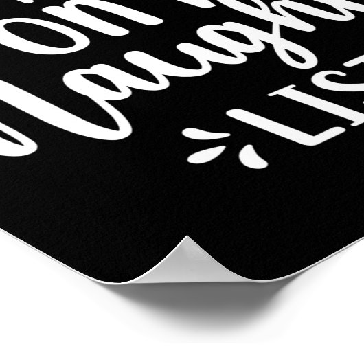 Funny Most Likely To Make Naughty List Christmas Poster (Hoek)