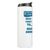 Funny Most Likely To Maximize Drink Pkg Thermosbeker (Gedraaid links)